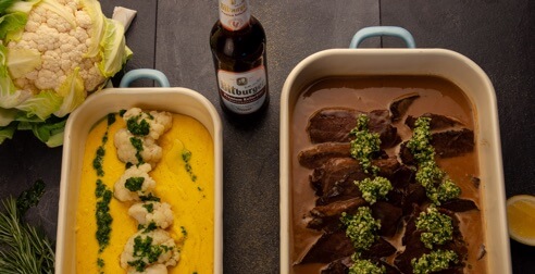 [Translate to Italienisch:]    Kochen mit Bitburger: Bitburger Butterbierbacke