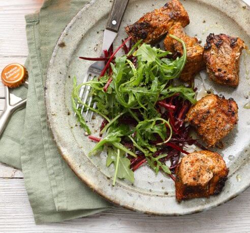 Bitburger grillt: Churrasco-Spieße mit Rettichsalat